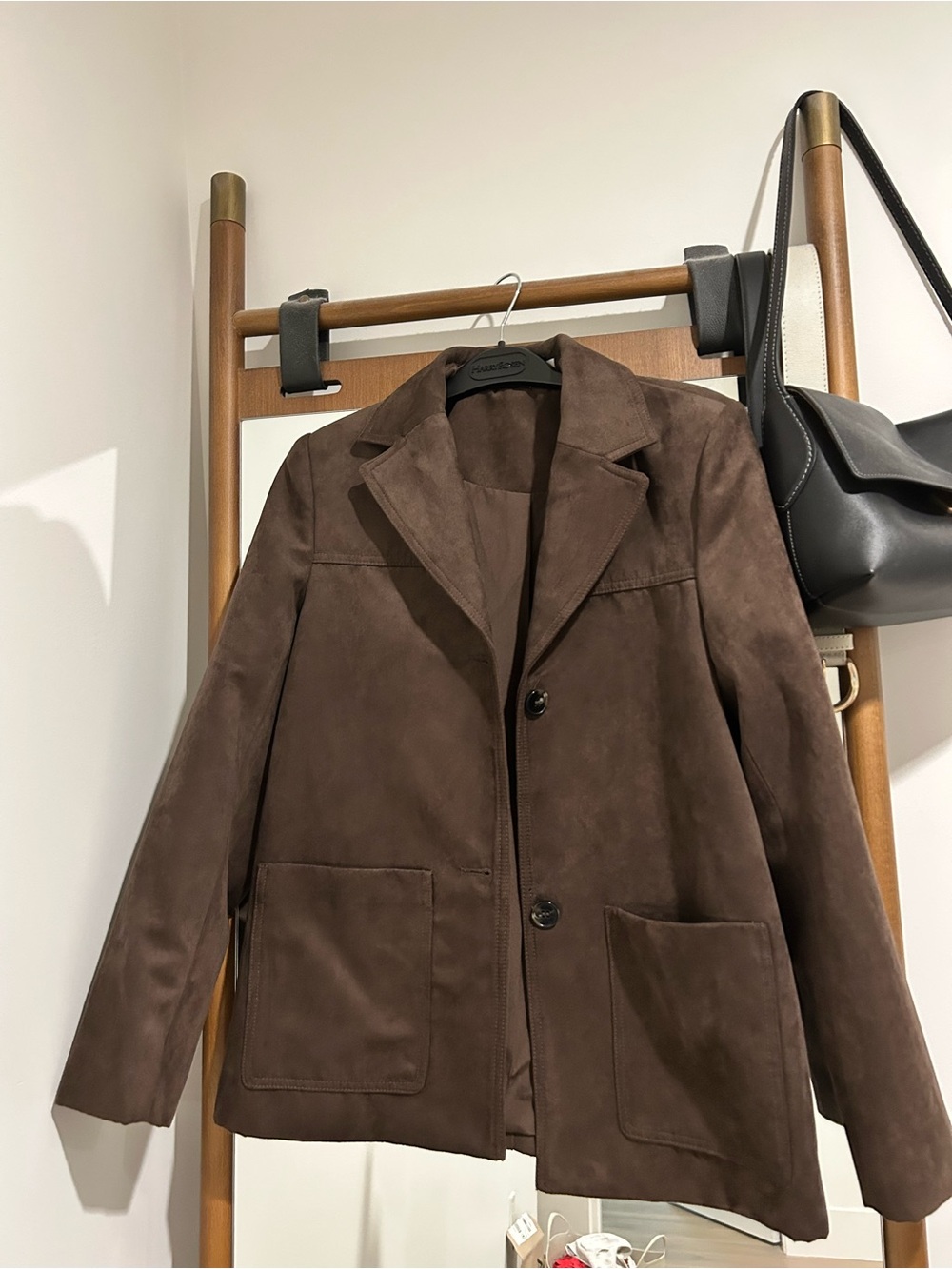EUC H&M faux suede blazer XS